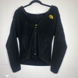 Columbia Iowa Hawkeyes Black Fleece Zip Hoodie Jacket Women’s S